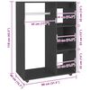 vidaXL Kleiderschrank Schwarz 80x40x110 cm Holzwerkstoff
