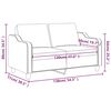 vidaXL 2-Sitzer-Sofa Schwarz 120 cm Stoff