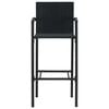 vidaXL Barhocker 4 Stk. Schwarz Poly Rattan