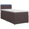 vidaXL Boxspringbett mit Matratze Dunkelbraun 100 x 200 cm Stoff