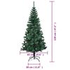 vidaXL K&uuml;nstlicher Weihnachtsbaum Schillernde Spitzen Gr&uuml;n 120 cm PVC