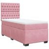 vidaXL Boxspringbett mit Matratze Rosa 80x200 cm Samt