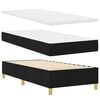 vidaXL Boxspringbett mit Matratze Schwarz 140 x 190 cm Stoff