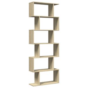 vidaXL Raumteiler-B&uuml;cherregal 6 Etagen Sonoma-Eiche 70x24x193 cm