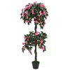 vidaXL K&uuml;nstliche Rhododendron-Pflanze mit Topf 155 cm Gr&uuml;n und Rosa