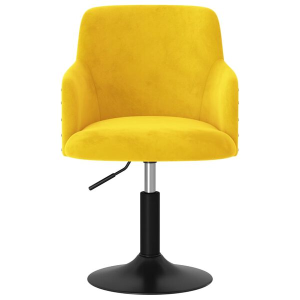 vidaXL Esszimmerst&uuml;hle 2 Stk. Drehbar Senfgelb Samt