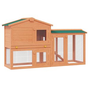 vidaXL Kaninchenstall Gro&szlig; Holz
