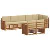 vidaXL Sofagarnituren 8 pcs Natur und Beige Massivholz Akazie