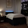 vidaXL Boxspringbett mit Matratze Schwarz 120x200 cm Stoff