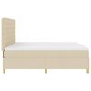 vidaXL Boxspringbett mit Matratze Creme 200 x 200 cm Stoff