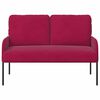 vidaXL Sofas mit Kissen 110cm Weinrot Sperrholz