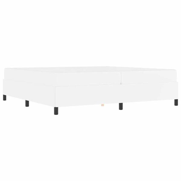 vidaXL Bettrahmen mit Matratze Weiß 200 x 200 cm Stoff