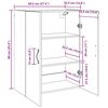 vidaXL Wandschrank 2 pcs Altholz 69,5 x 34 x 90 cm Holzwerkstoff