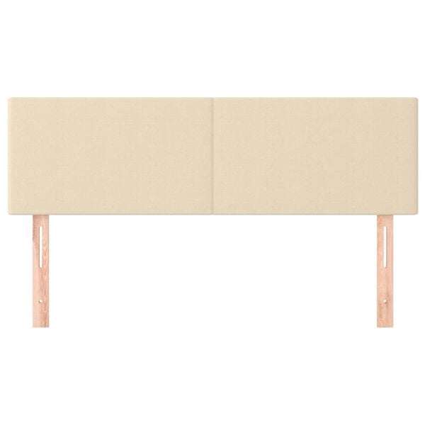 vidaXL Kopfteile Creme 144x5x78/88 cm Stoff