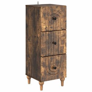 vidaXL Schubladenschrank 33 x 34,5 x 90 cm Holzwerkstoff R&auml;uchereiche