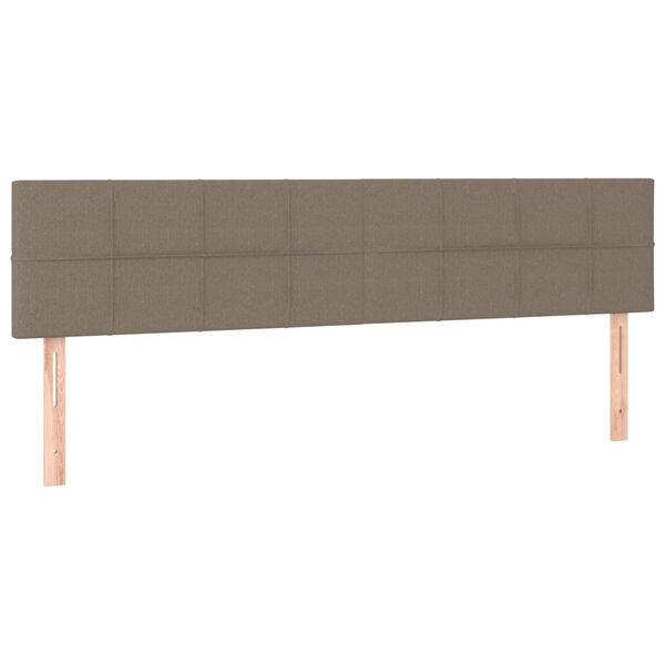 vidaXL Kopfteile 2 Stk. Taupe 100x5x78/88 cm Stoff