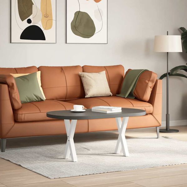vidaXL Couchtischbeine X-Form 2 Stk. Weiß 28x(42-43) cm Stahl
