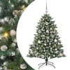 vidaXL K&uuml;nstlicher Weihnachtsbaum mit 150 LEDs mit St&auml;nder Gr&uuml;n 120 cm