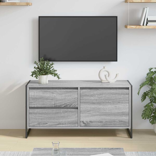 vidaXL TV-Schr&auml;nk Graues Sonoma 100 x 36 x 49.5 cm Holzwerkstoff