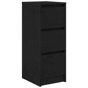 vidaXL Sideboard Schwarz Eichen-Optik 29,5x34x76 cm Holzwerkstoff