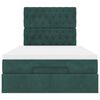 vidaXL Ottoman-Bett mit Matratzen Dunkelgr&uuml;n 120x190 cm Samt