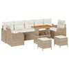 vidaXL Garten-Sofa-Set mit Kissen mit Speicher 10 pcs Beige und Creme