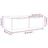 vidaXL Wandschrank Braun Eichen-Optik 68x30x20 cm Holzwerkstoff
