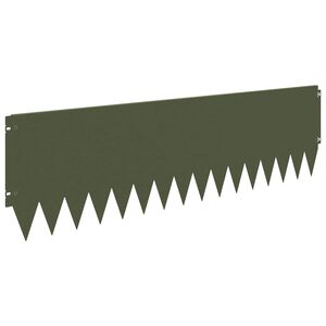 vidaXL Raseneinfassung 20 pcs 103 x 30 cm Stahl Olivgr&uuml;n