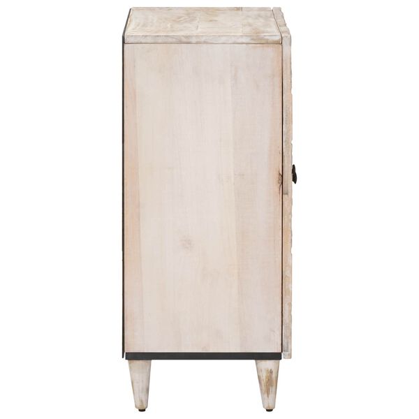 vidaXL Aufbewahrungs-Sideboard Wei&szlig; 60 x 33,5 x 75 cm Massivholz Mango