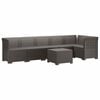 vidaXL 6-Sitzer Garten Sofa Rattan Look PP Hellgrau