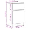 vidaXL Nachttisch Altholz-Optik 39x35x65 cm Holzwerkstoff