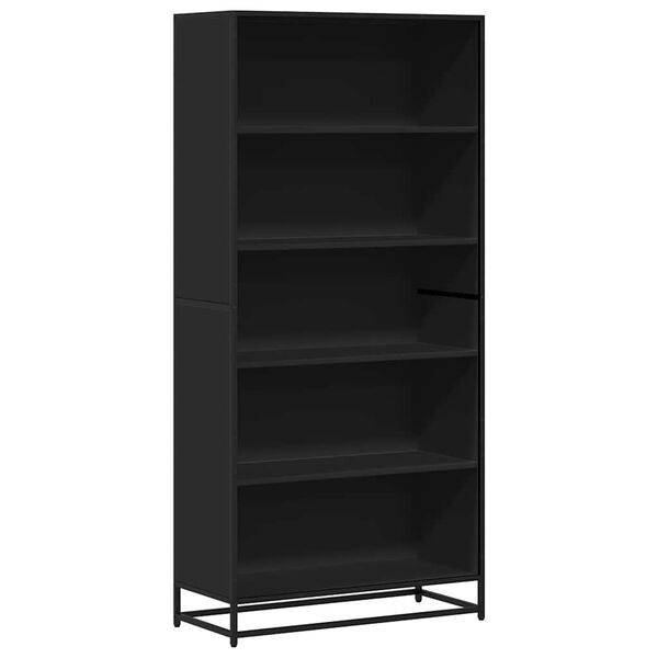 vidaXL B&uuml;cherregal Schwarz 80,5x35x170,5 cm Holzwerkstoff