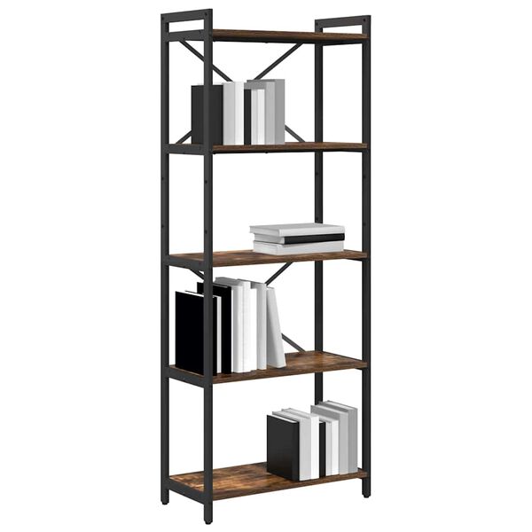 vidaXL B&uuml;cherregal Ger&auml;ucherte Eiche 60 x 30 x 155 cm Holzwerkstoff