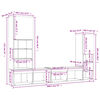 vidaXL 4-tlg. Wohnwand mit LED-Beleuchtung Sonoma-Eiche Holzwerkstoff