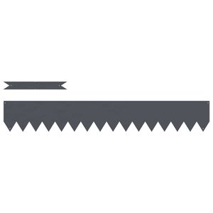 vidaXL Raseneinfassung 10 pcs Anthrazit 100 x 0,05 x 20 cm