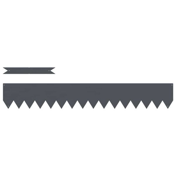 vidaXL Raseneinfassung 10 pcs Anthrazit 100 x 0,05 x 20 cm