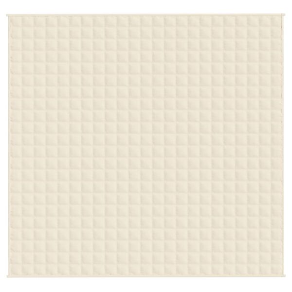 vidaXL Gewichtsdecke Hellcreme 220x230 cm 11 kg Stoff