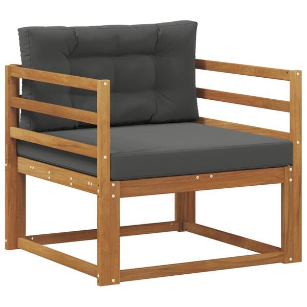 vidaXL Outdoor Mittelsofa Massivholz Akazie Natur