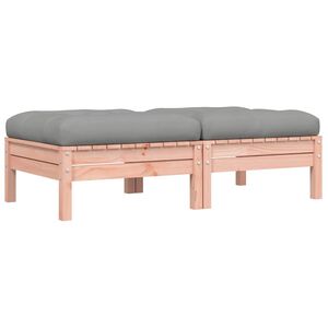 vidaXL Gartenhocker mit Kissen 2 Stk. Massivholz Douglasie