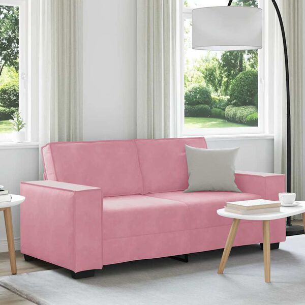 vidaXL 2-Sitzer-Sofa Rosa 180x78x84 cm Samt