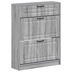 vidaXL Schuhschrank UTRECHT 78 x 24 x 100 cm Holzwerkstoff Sonoma-Grau