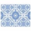 vidaXL Outdoor-Teppich Floral ARAKIL Babyblau und Wei&szlig; 400 x 300 cm