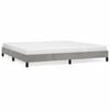 vidaXL Bettgestell ohne Matratze Hellgrau 200x200 cm Samt