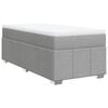 vidaXL Boxspringbett mit Matratze Hellgrau 80x200 cm Stoff