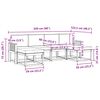 vidaXL Outdoor-Sofagarnitur 6 pcs Natur und Beige Holzwerkstoff