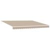 vidaXL Markise Beige 400 x 350 cm Polyester und Metall