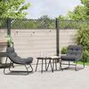 vidaXL gartenm&ouml;bel mit Kissen 2 pcs Schwarz 81 x 60.5 x 71 cm