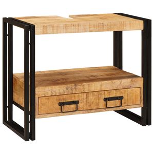 vidaXL Waschtischunterschrank Braun 71 x 33 x 58 cm Massivholz Mango