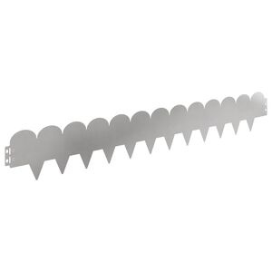 vidaXL Raseneinfassung 50 stk. 103 x 15 cm Stahl Silber