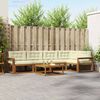 vidaXL Outdoor-Sofagarnitur mit Kissen 6 pcs Natur und Creme